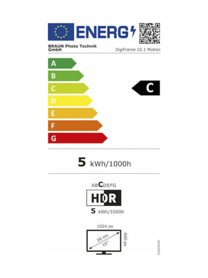 Braun Phototechnik DigiFrame 10.1 Motion Ψηφιακή Κορνίζα LED 10" Ανάλυσης 1024x600 Μαύρη