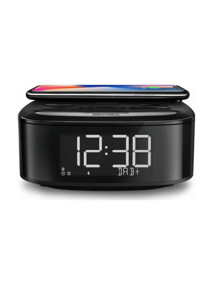 Philips DAB+ Επιτραπέζιο Ψηφιακό Ρολόι με Ξυπνητήρι, Ραδιόφωνο και Ασύρματη Φόρτιση TAR7705/10