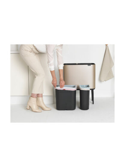 Brabantia Bo Κάδος Απορριμμάτων Champagne 34lt