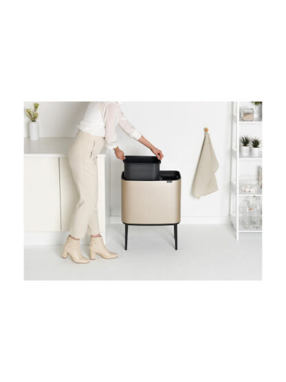Brabantia Bo Κάδος Απορριμμάτων Champagne 34lt