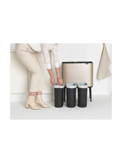 Brabantia Bo Κάδος Απορριμμάτων Champagne 33lt