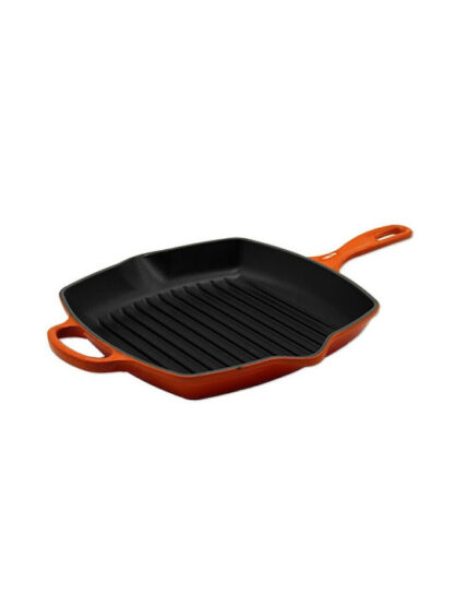Le Creuset Grill Pan Cast Iron Square Oven Red 26 cm