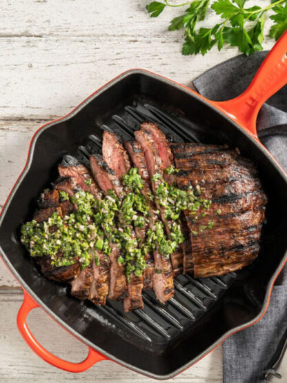 Le Creuset Grill Pan Cast Iron Square Cherry Red 26 cm