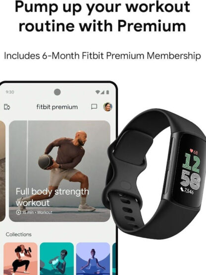Fitbit Charge 6 Activity Tracker με Παλμογράφο Obsidian / Black Aluminum