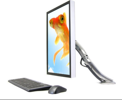 Ergotron MX Βάση Γραφείου Οθόνης έως 30" με Βραχίονα Ασημί