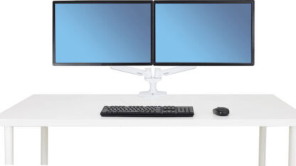 Ergotron LX Βάση Γραφείου για 2 Οθόνες έως 27" με Βραχίονα Ασημί