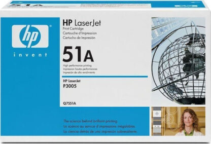 HP 51A Γνήσιο Toner Laser Εκτυπωτή Μαύρο 6500 Σελίδων (Q7551A)