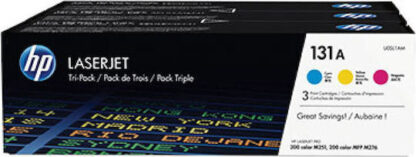 HP 131A Γνήσιο Multipack Toner Laser Εκτυπωτή Κίτρινο/Κυανό/Ματζέντα 3τμχ (U0SL1AM)