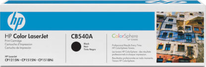 HP 125A Γνήσιο Toner Laser Εκτυπωτή Μαύρο 2200 Σελίδων (CB540A)