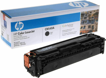 HP 125A Γνήσιο Toner Laser Εκτυπωτή Μαύρο 2200 Σελίδων (CB540A)