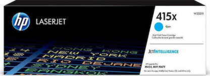 HP 415X Γνήσιο Toner Laser Εκτυπωτή Κυανό High Yield 6000 Σελίδων (W2031X)