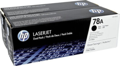 HP 78A Γνήσιο Multipack Toner Laser Εκτυπωτή Μαύρο 2τμχ (CE278AD)