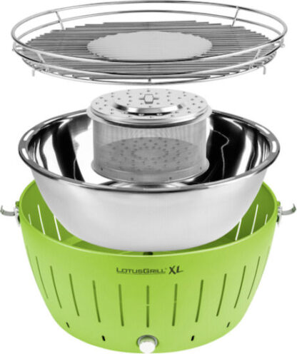 LotusGrill Ανοξείδωτη Φορητή Ψησταριά Κάρβουνου 40.5x40.5εκ.
