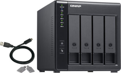 QNap Θήκη για 4 Σκληρούς Δίσκους 3.5" SATA III με σύνδεση USB 3.1 Κωδικός: TR-004