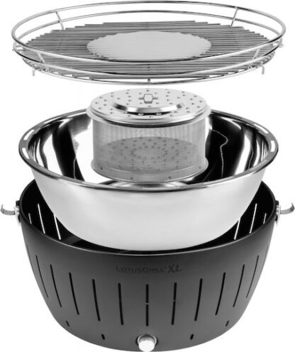 LotusGrill Ανοξείδωτη Φορητή Ψησταριά Κάρβουνου 40.5x40.5εκ.