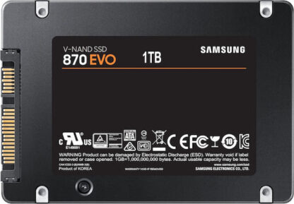 Samsung 870 Evo SSD 1TB 2.5'' SATA III Κωδικός: MZ-77E1T0B/EU