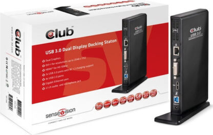 Club3D USB-A Docking Station με HDMI Ethernet Μαύρο (CSV-3242HD)