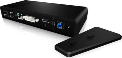 Icy Box USB-C Docking Station με HDMI Ethernet και σύνδεση 2 Οθονών Μαύρο (IB-DK2241AC)