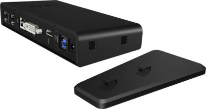 Icy Box USB-C Docking Station με HDMI Ethernet και σύνδεση 2 Οθονών Μαύρο (IB-DK2241AC)