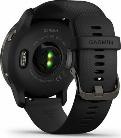 Garmin Venu 2 Stainless Steel 45mm Αδιάβροχο Smartwatch με Παλμογράφο (Slate / Black)