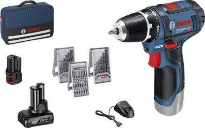 Bosch GSR 12V-15 Δραπανοκατσάβιδο Μπαταρίας 12V 1x4Ah & 1x2Ah Κωδικός: 0615990G6L
