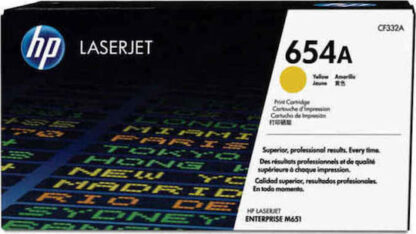 HP 654A Γνήσιο Toner Laser Εκτυπωτή Κίτρινο 15000 Σελίδων (CF332A)