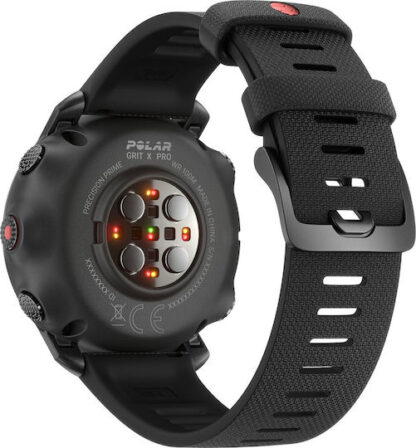 Polar Grit X Pro Αδιάβροχο Smartwatch με Παλμογράφο (Black)
