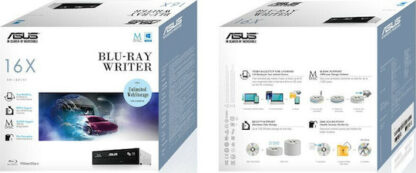 Asus BW-16D1HT Bulk Εσωτερικός Οδηγός Εγγραφής/Ανάγνωσης Blu-Ray/DVD/CD για Desktop Μαύρο