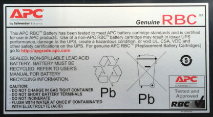 APC Replacement cartridge 140 Μπαταρία UPS με Τάση 192V