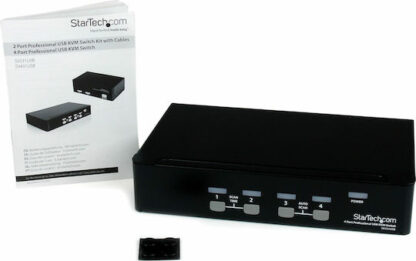 StarTech 4 Port Professional VGA USB KVM Switch with Hub