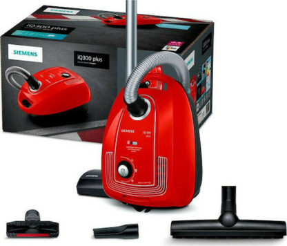 Siemens VSP3AAAA Ηλεκτρική Σκούπα 750W με Σακούλα 4lt Κόκκινη