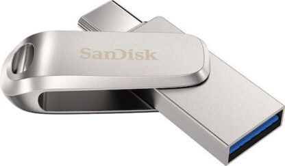 Sandisk Ultra Dual Drive Luxe 256GB USB 3.1 Stick με σύνδεση USB-C Ασημί