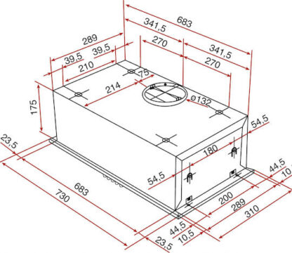 Συμβατικός Απορροφητήρας Teka GFH-73 INOX 73 cm 329 m3/h 69 dB 215W