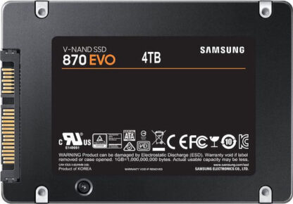 Samsung 870 Evo SSD 4TB 2.5'' SATA III Κωδικός: MZ-77E4T0B/EU