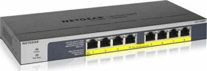 NetGear GS108PP Unmanaged L2 PoE+ Switch με 8 Θύρες Gigabit (1Gbps) Ethernet