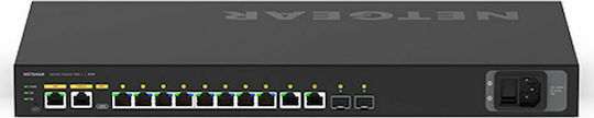 NetGear GSM4212UX Managed L3 PoE++ Switch με 8 Θύρες Gigabit (1Gbps) Ethernet και 2 SFP Θύρες NetGear GSM4212UX Managed L3 PoE++ Switch με 8 Θύρες Gigabit (1Gbps) Ethernet και 2 SFP Θύρες