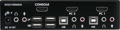 StarTech 2-Port USB HDMI KVM Switch with Audio and USB 2.0 Hub SV231HDMIUA