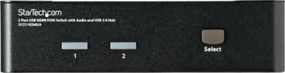 StarTech 2-Port USB HDMI KVM Switch with Audio and USB 2.0 Hub SV231HDMIUA
