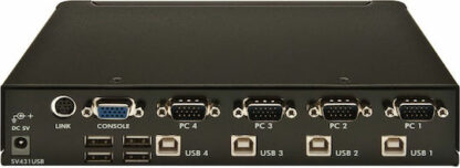 StarTech 4 Port Professional VGA USB KVM Switch with Hub