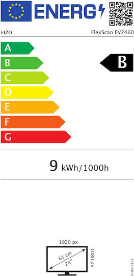 Eizo EV2460-BK IPS Monitor 23.8" FHD 1920x1080 με Χρόνο Απόκρισης 5ms GTG Eizo EV2460-BK IPS Monitor 23.8" FHD 1920x1080 με Χρόνο Απόκρισης 5ms GTG