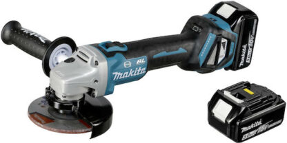 Makita Τροχός 125mm Μπαταρίας Brushless με Ρύθμιση Στροφών 2x5Ah Κωδικός: DGA513RTJ