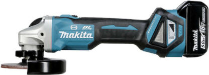 Makita Τροχός 125mm Μπαταρίας Brushless με Ρύθμιση Στροφών 2x5Ah Κωδικός: DGA513RTJ