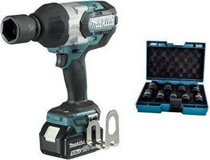 Makita Brushless Μπουλονόκλειδο 18V 2x5Ah με Υποδοχή 3/4" Κωδικός: DTW1001RTJ