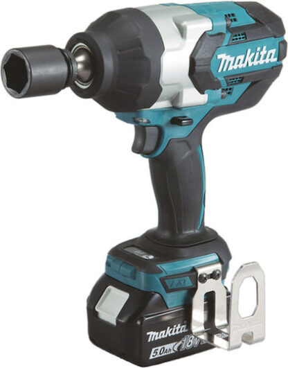 Makita Brushless Μπουλονόκλειδο 18V 2x5Ah με Υποδοχή 3/4" Κωδικός: DTW1001RTJ