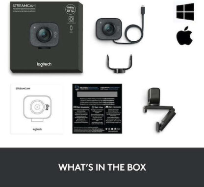 Logitech StreamCam Web Camera Full HD 1080p 60FPS με Autofocus