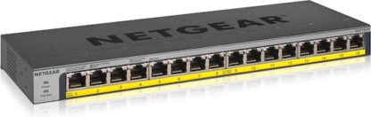 Διακόπτης Netgear GS116LP-100EUS Μαύρο RJ-45 x 16