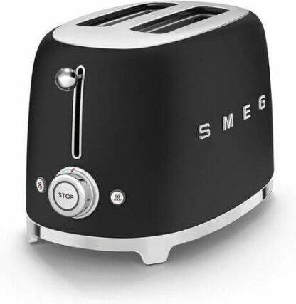 Smeg Φρυγανιέρα 2 Θέσεων 950W Μαύρη Κωδικός: TSF01BLMEU