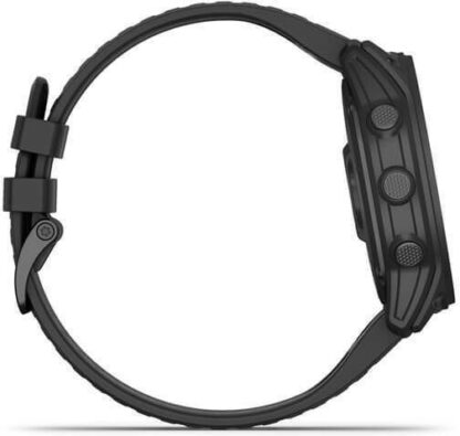 Garmin Tactix 7 Standard Titanium 51mm Αδιάβροχο Smartwatch με Παλμογράφο (Black Silicone)