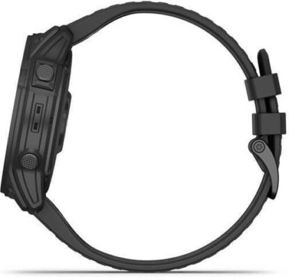 Garmin Tactix 7 Standard Titanium 51mm Αδιάβροχο Smartwatch με Παλμογράφο (Black Silicone)