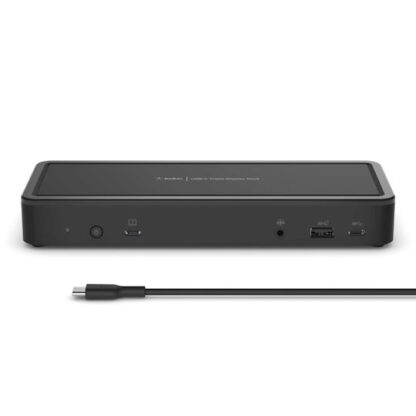Belkin USB-C Docking Station με HDMI/DisplayPort 4K PD Ethernet και συνδεση 3 Οθονών Μαύρο (INC003VFBK)